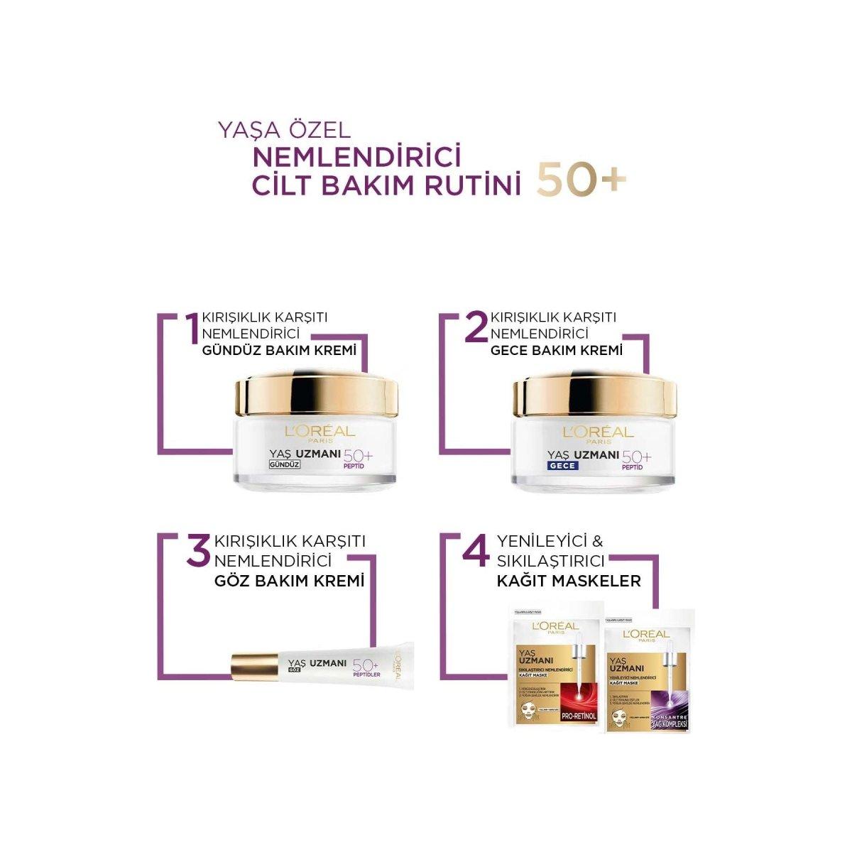 Loreal Paris Yaş Uzmanı 50+ Kırışıklık Karşıtı Yenileyici Krem 50 ml - Melori