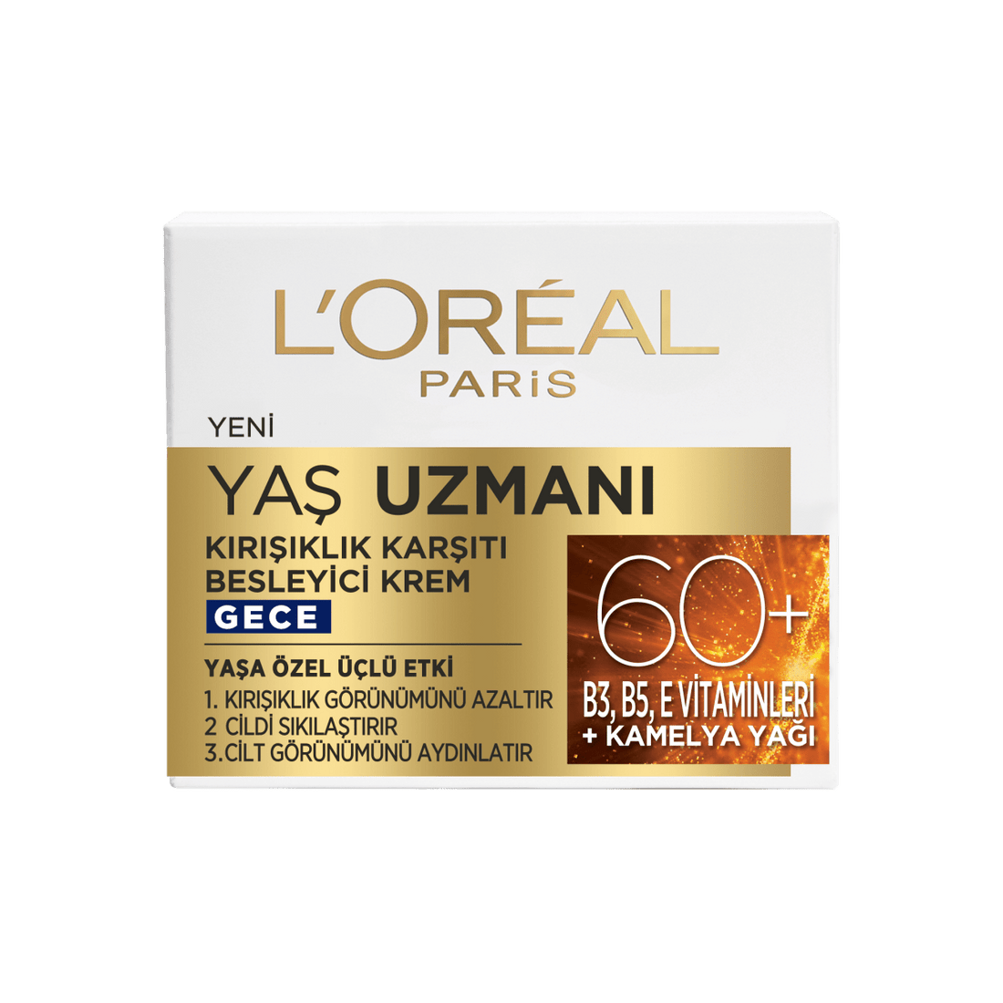 Loreal Paris Yaş Uzmanı 60+ Kırışıklık Karşıtı Besleyici Gece Kremi 50 ml - Melori