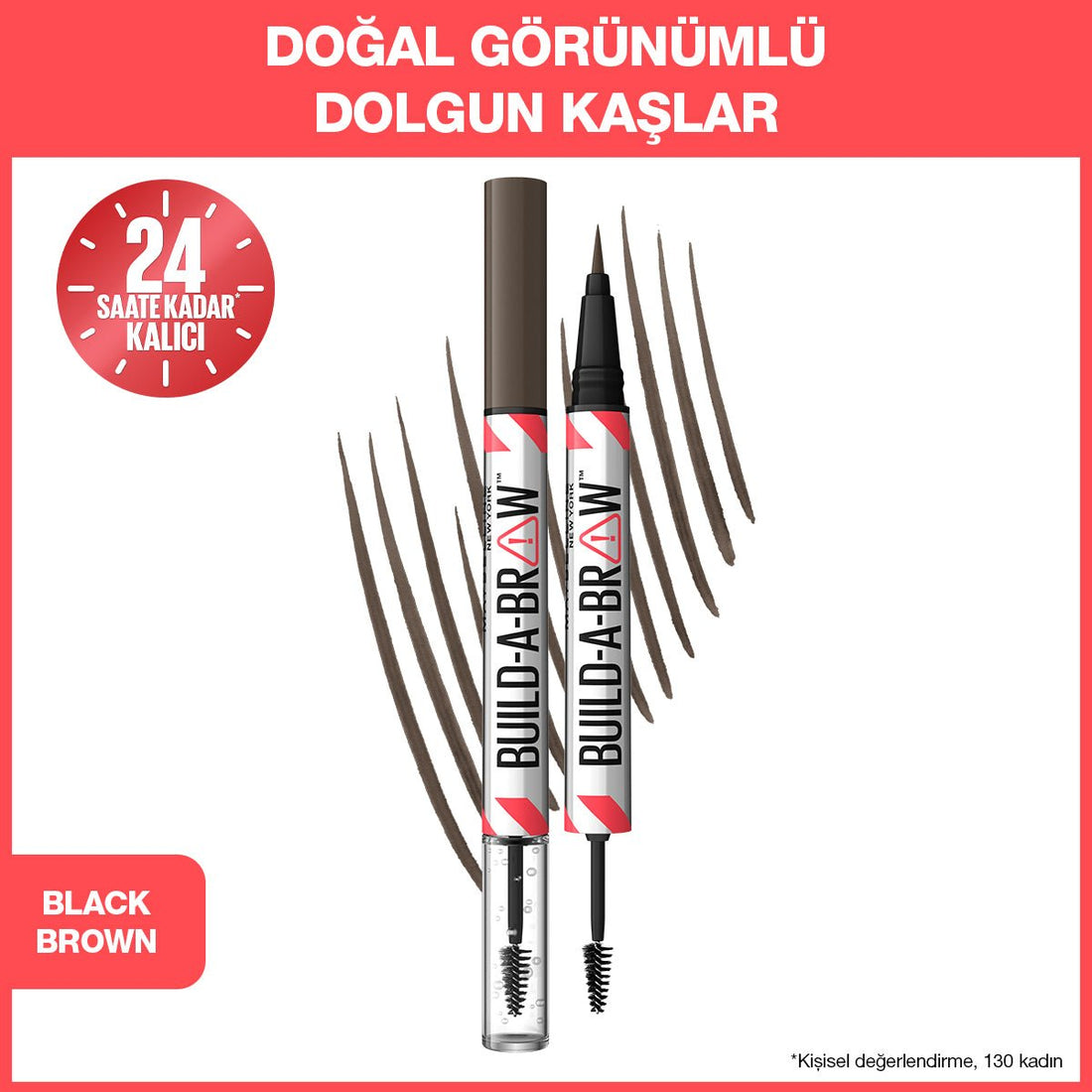 Maybelline New York Build a Brow 2in1 Kaş Kalemi ve Jeli Black Brown - Melori