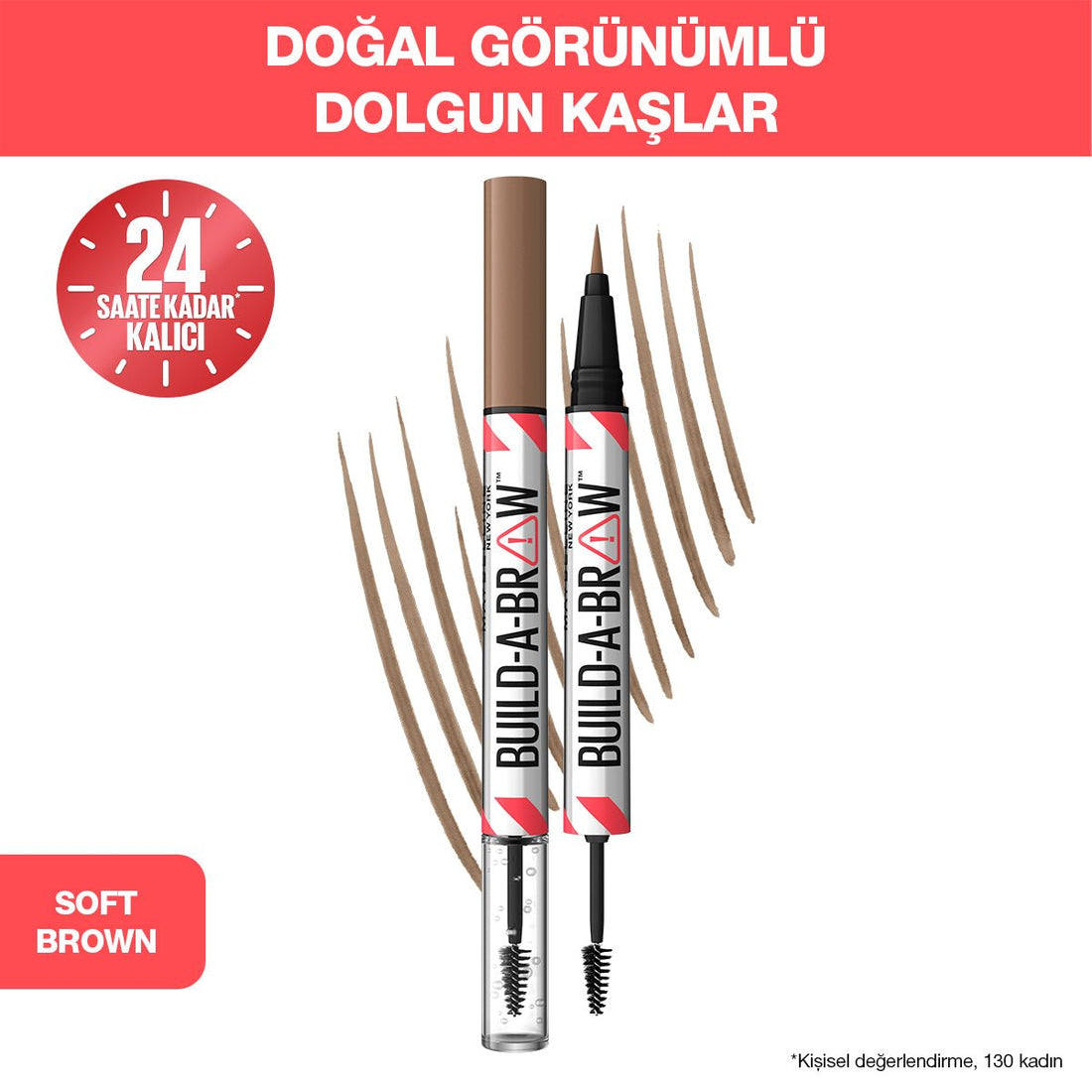 Maybelline New York Build a Brow 2in1 Kaş Kalemi ve Jeli Soft Brown - Melori