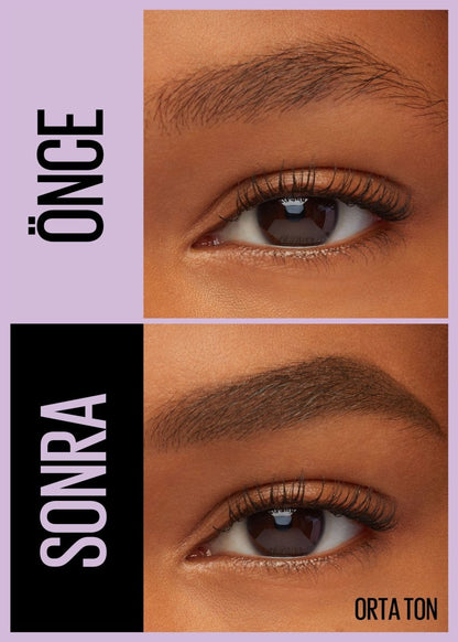 Maybelline New York Express Brow Satin Duo Çift Taraflı Kaş Kalemi - 02 Orta Ton - Melori