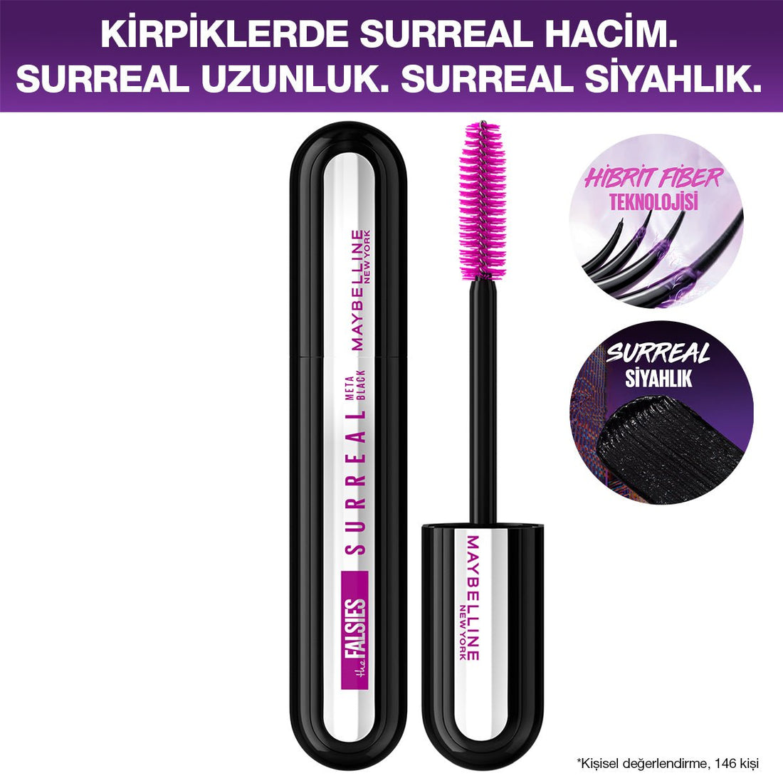 Maybelline New York Falsies Surreal Meta Black Maskara - Melori