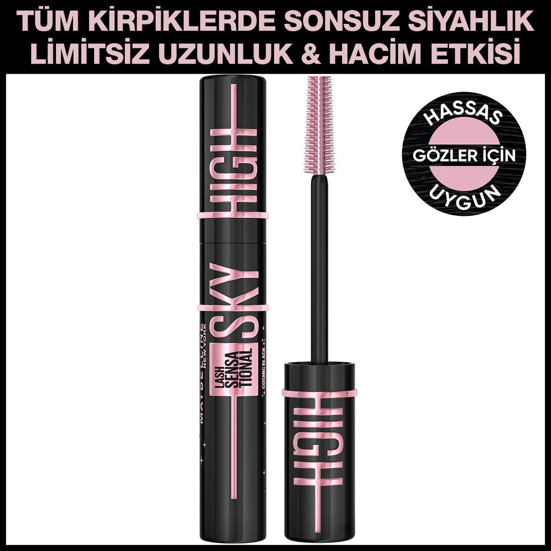 Maybelline New York Lash Sensational Sky High Cosmic Black Maskara - Melori