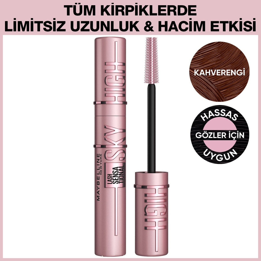 Maybelline New York Lash Sensational Sky High Kahverengi Maskara - Melori