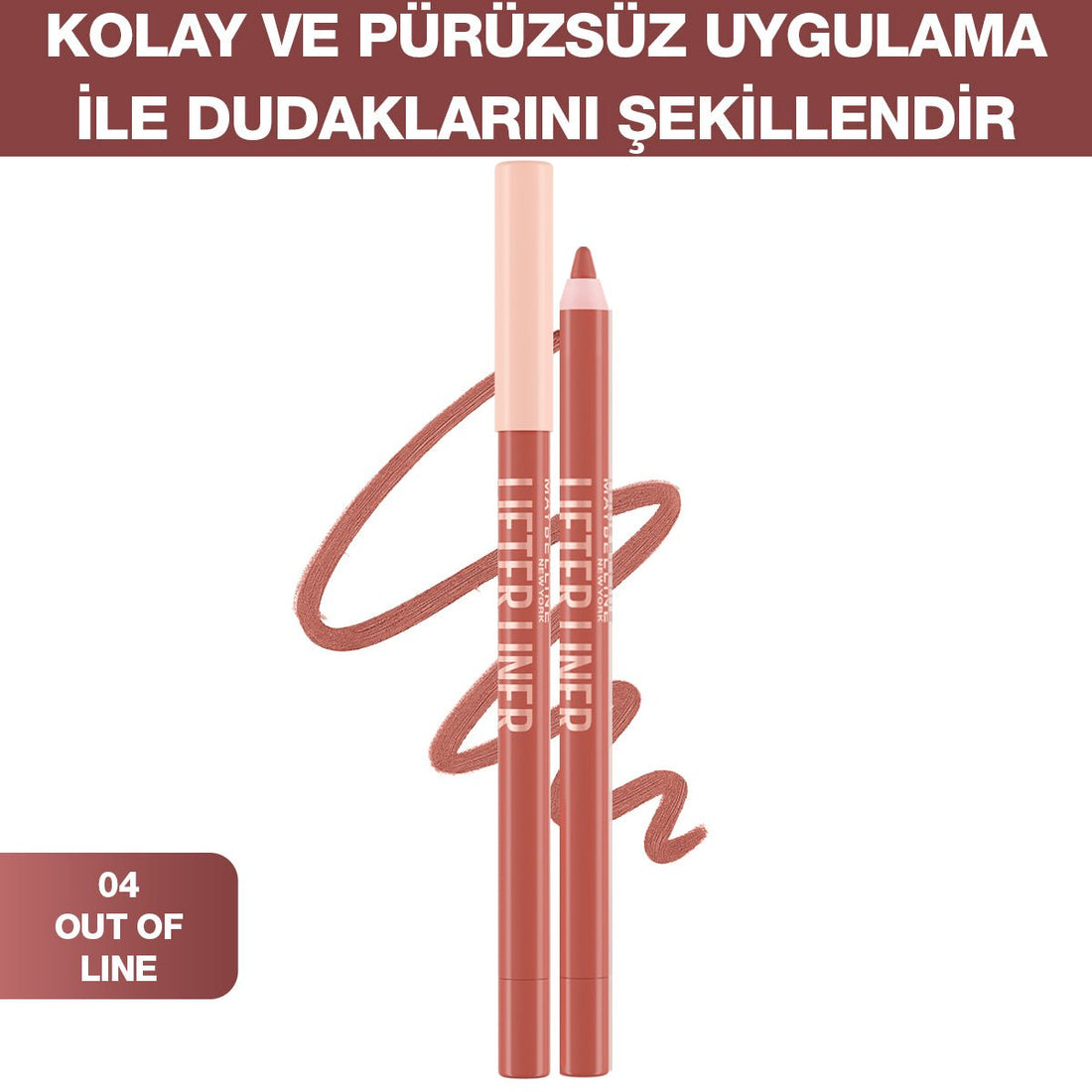 Maybelline New York Lifter Liner Dudak Kalemi - 04 Out of Line - Melori