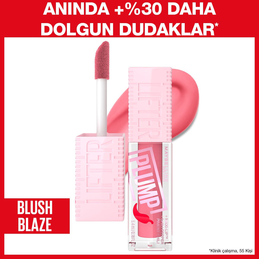 Maybelline New York Lifter Plump Dudak Parlatıcısı - 001 Blush Blaze - Melori