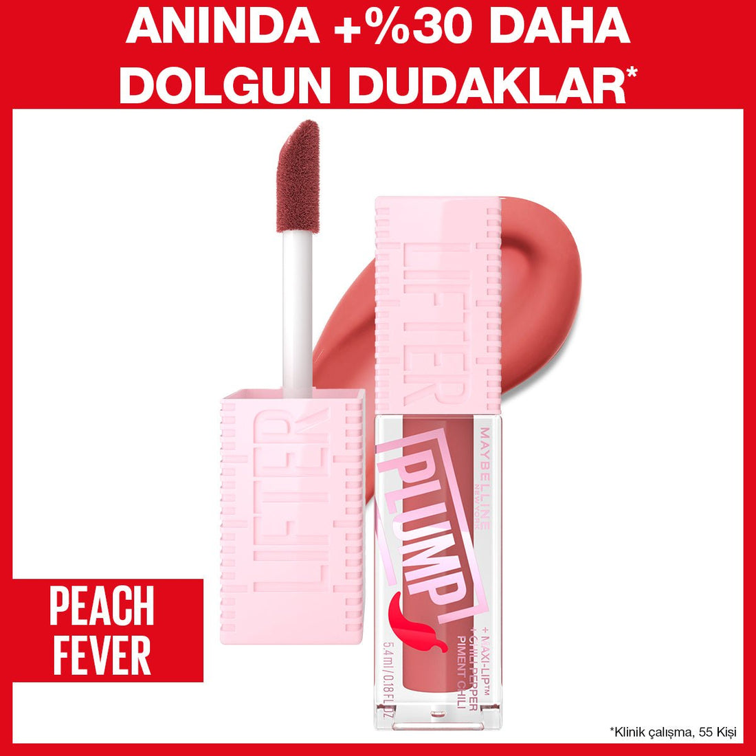 Maybelline New York Lifter Plump Dudak Parlatıcısı - 005 Peach Fever - Melori