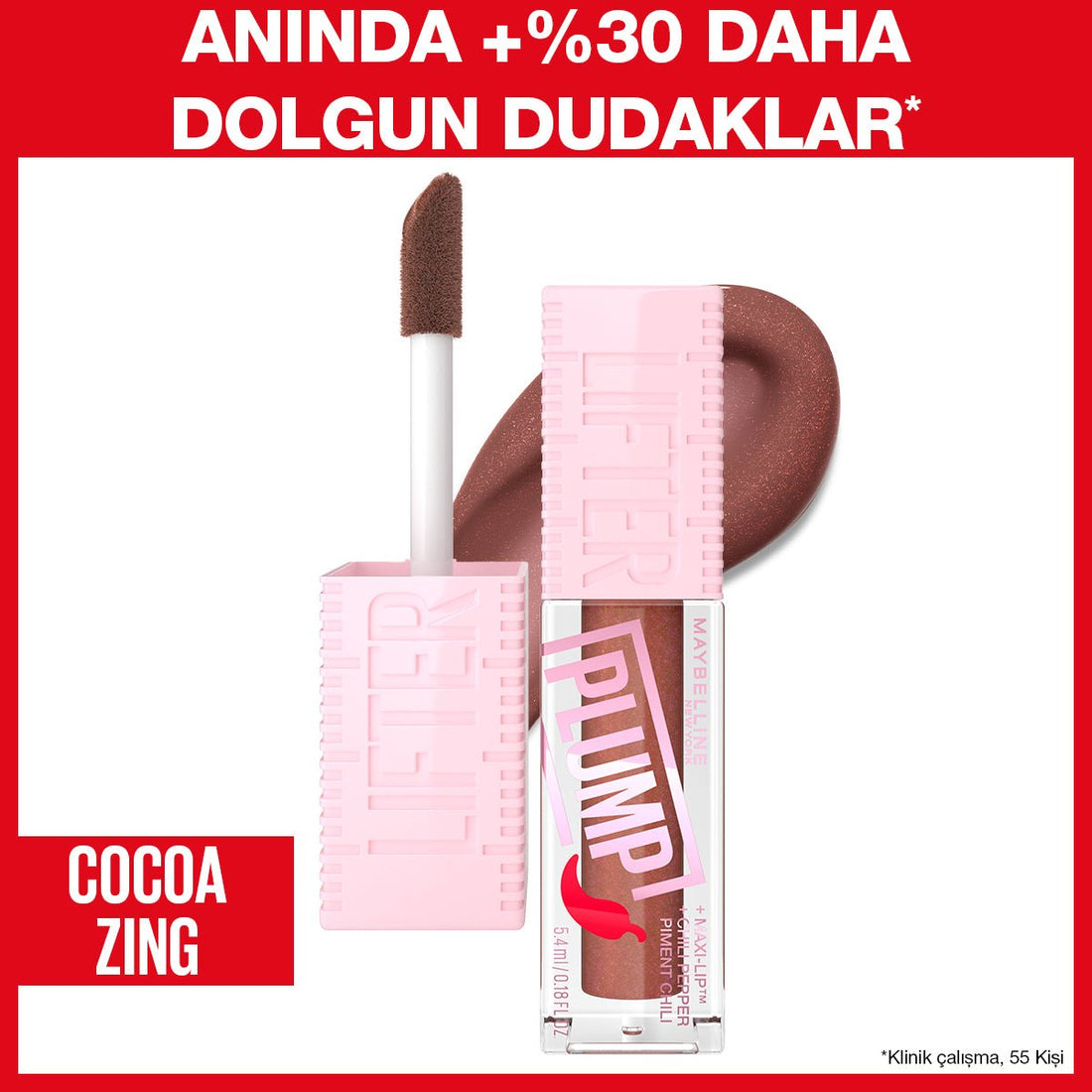 Maybelline New York Lifter Plump Dudak Parlatıcısı - 007 Cocoa Zing - Melori
