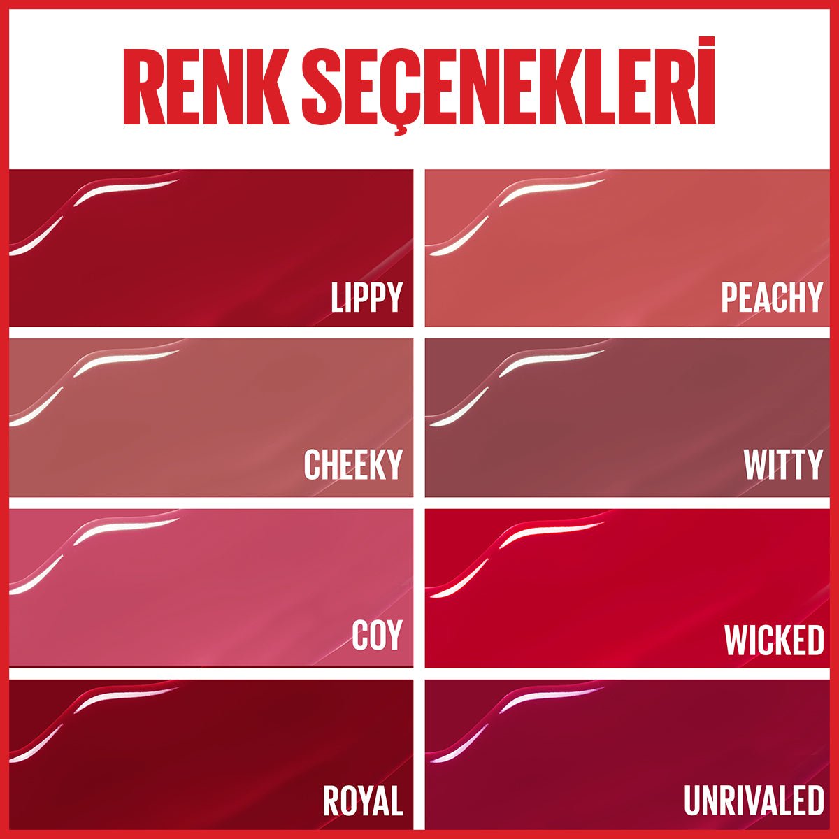 Maybelline New York Super Stay Vinyl Ink Uzun Süre Kalıcı Likit Parlak Ruj 10 Lippy - Melori