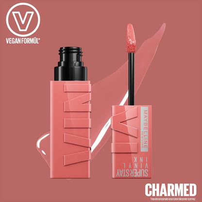 Maybelline New York Super Stay Vinyl Ink Uzun Süre Kalıcı Likit Parlak Ruj 100 Charmed - Melori