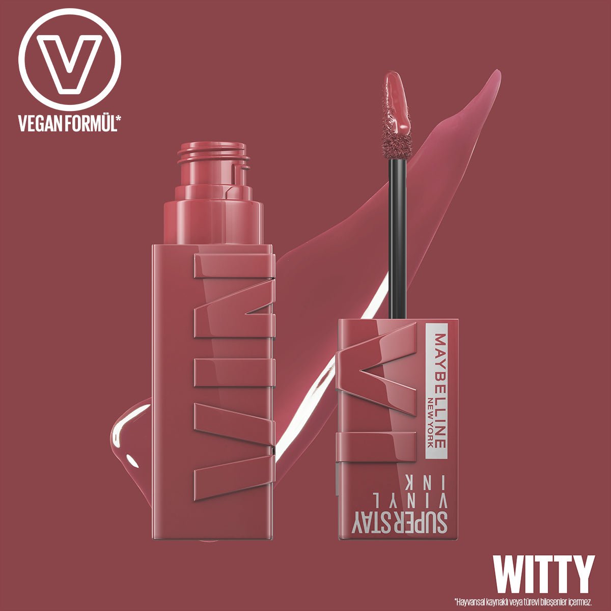 Maybelline New York Super Stay Vinyl Ink Uzun Süre Kalıcı Likit Parlak Ruj 50 Wicked - Melori