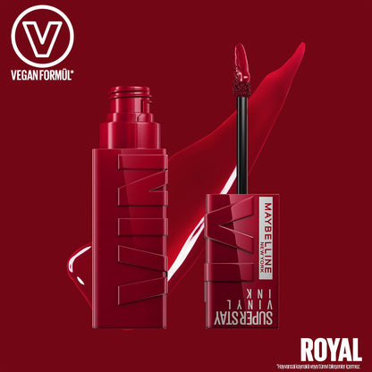 Maybelline New York Super Stay Vinyl Ink Uzun Süre Kalıcı Likit Parlak Ruj 55 Royal - Melori