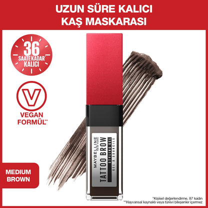 Maybelline New York Tattoo Brow 36H STYLING GEL - 257 MEDIUM BROWN - Melori