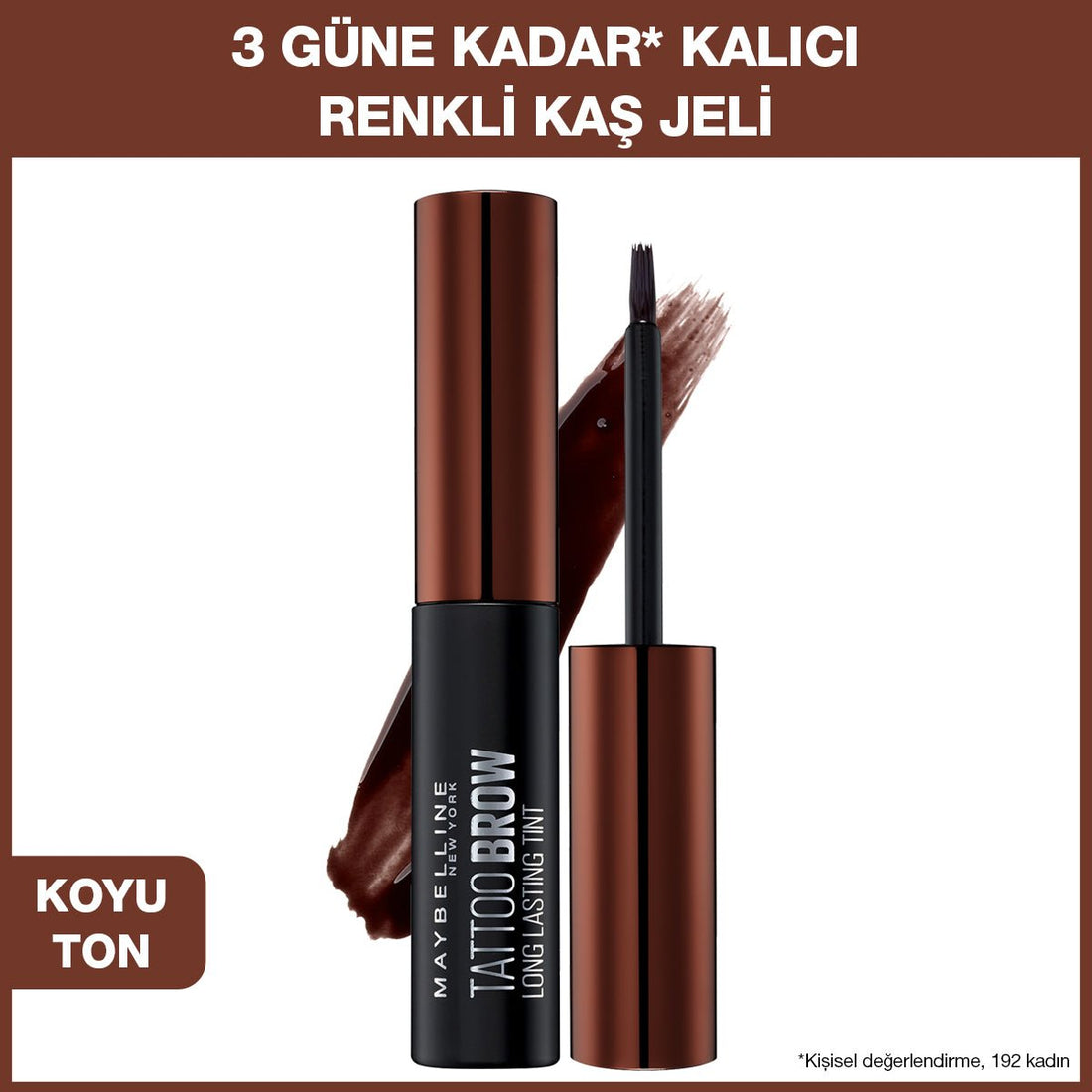 Maybelline New York Tattoo Brow Geçici Kaş Dövmesi - Koyu Ton - Melori