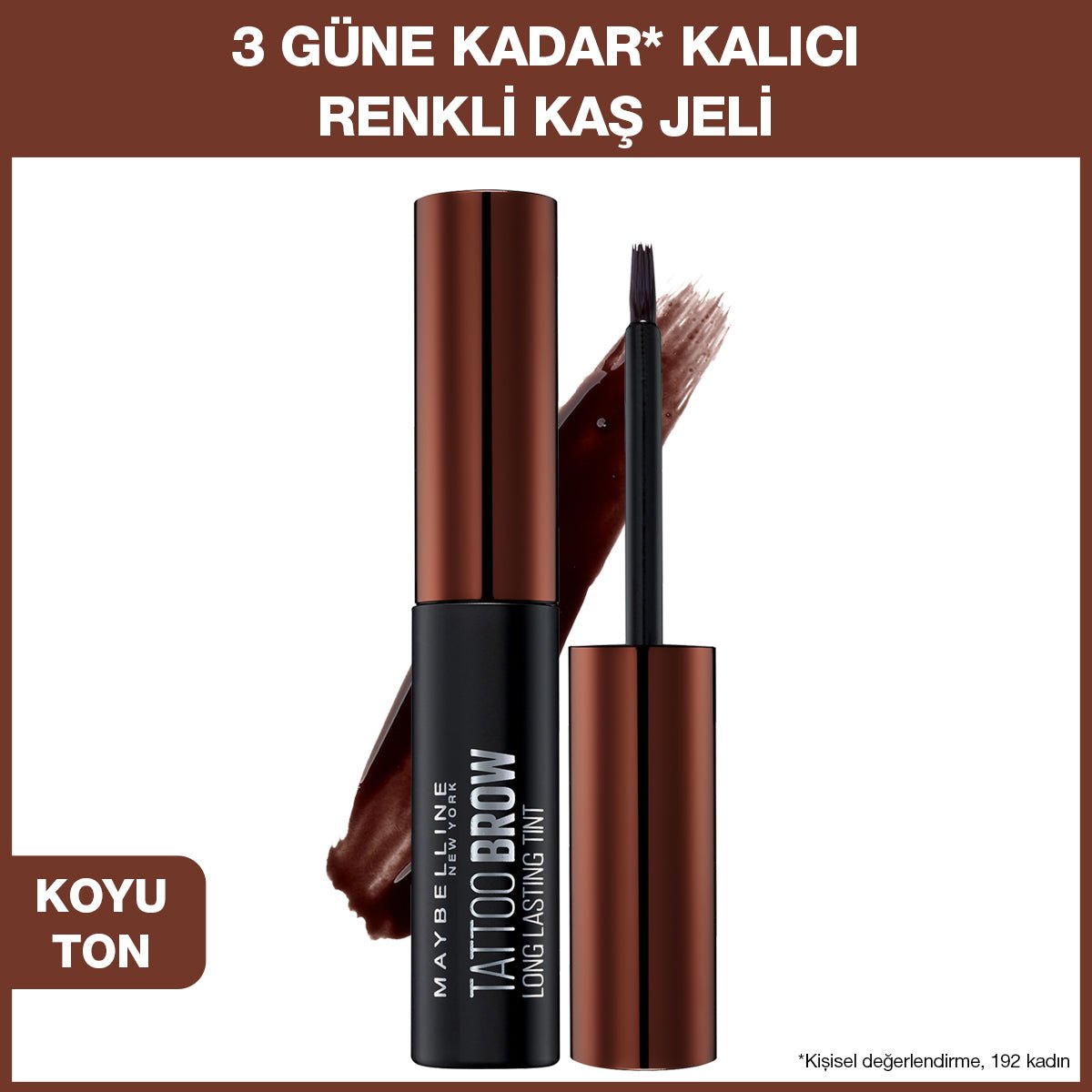 Maybelline New York Tattoo Brow Geçici Kaş Dövmesi - Koyu Ton - Melori