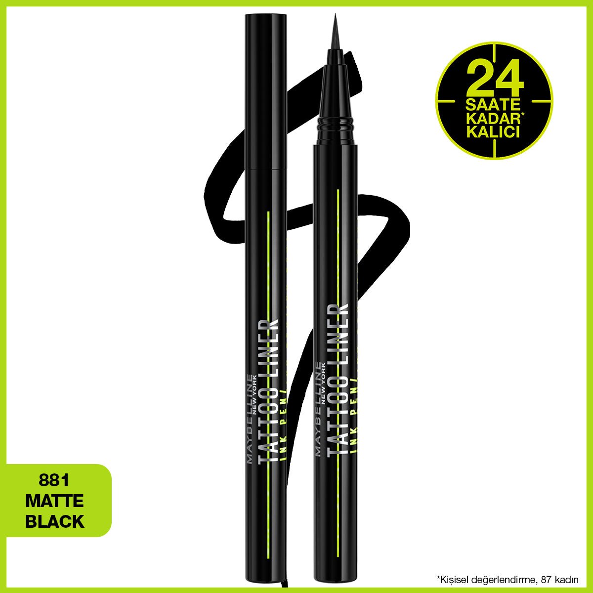 Maybelline New York Tattoo Liner Ink Pen - Matte Black - Melori