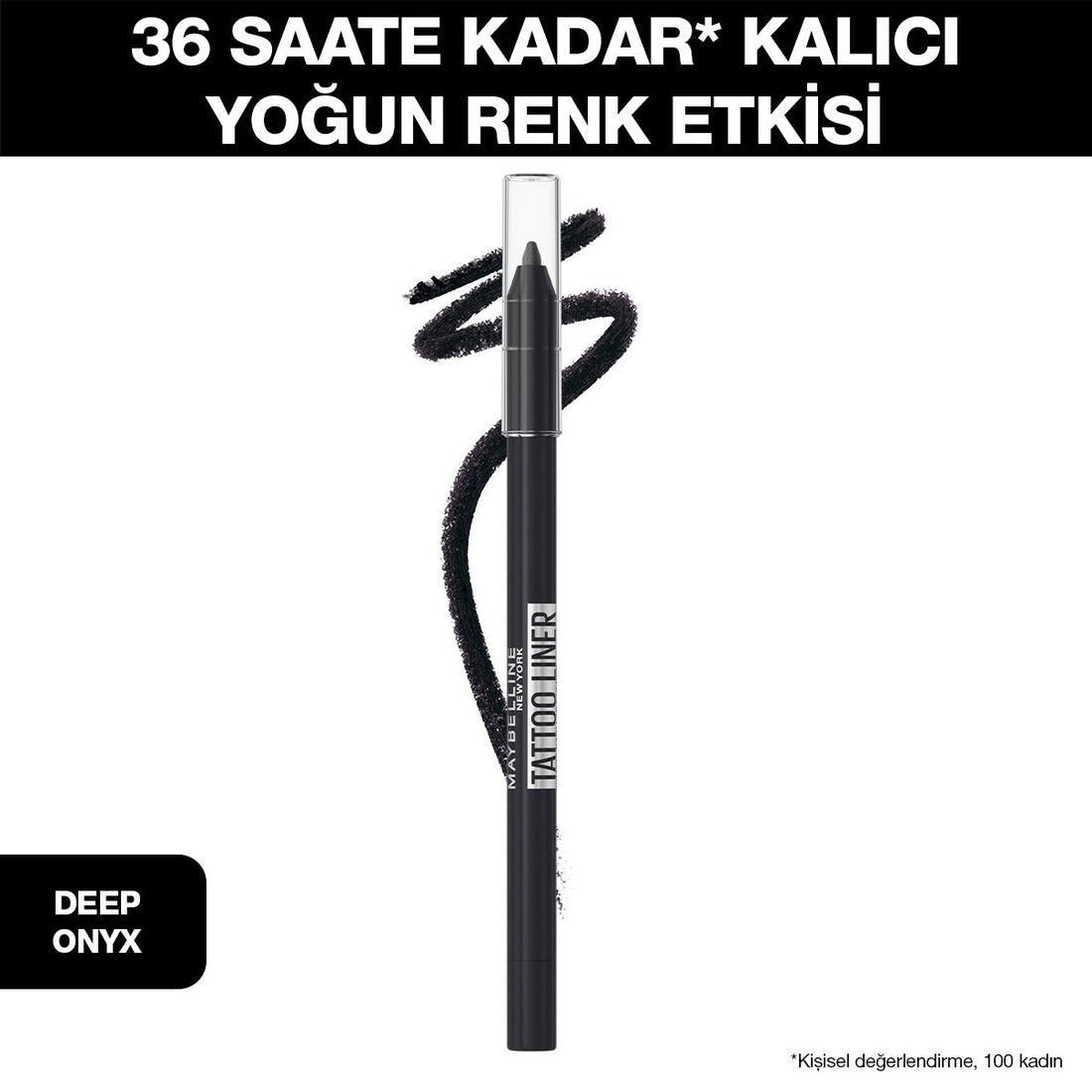 Maybelline New York Tattoo Liner Jel Göz Kalemi - 900 Deep Onyx (Siyah) - Melori