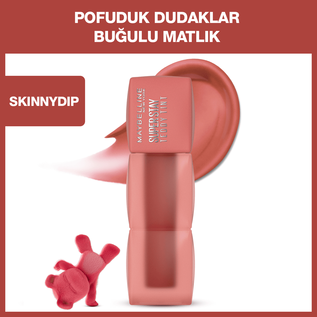 Maybelline Super Stay Teddy Tint Uzun Süre Kalıcı Likit Mat Tint 15 Skinny Dip - Melori