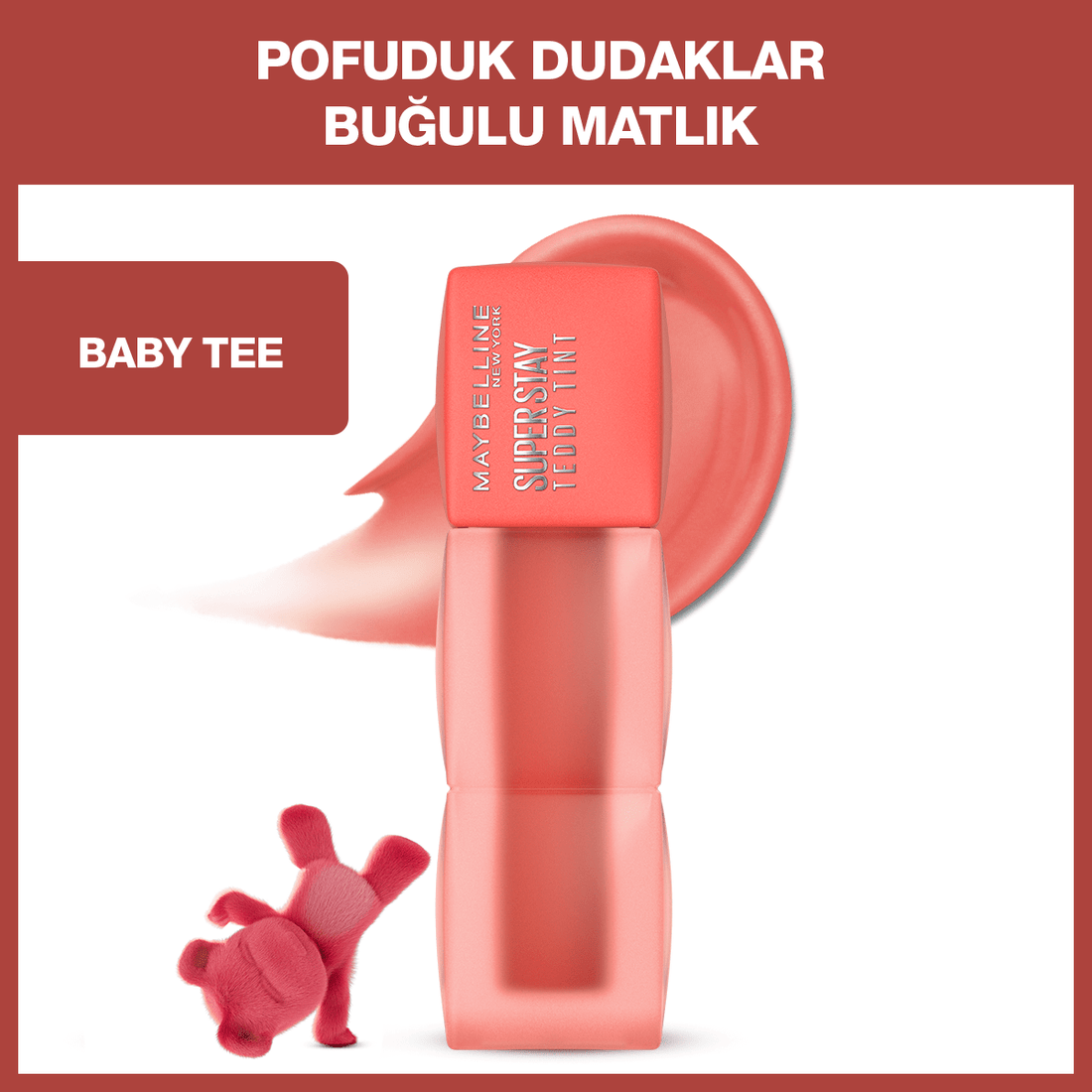 Maybelline Super Stay Teddy Tint Uzun Süre Kalıcı Likit Mat Tint 25 Baby Tee - Melori