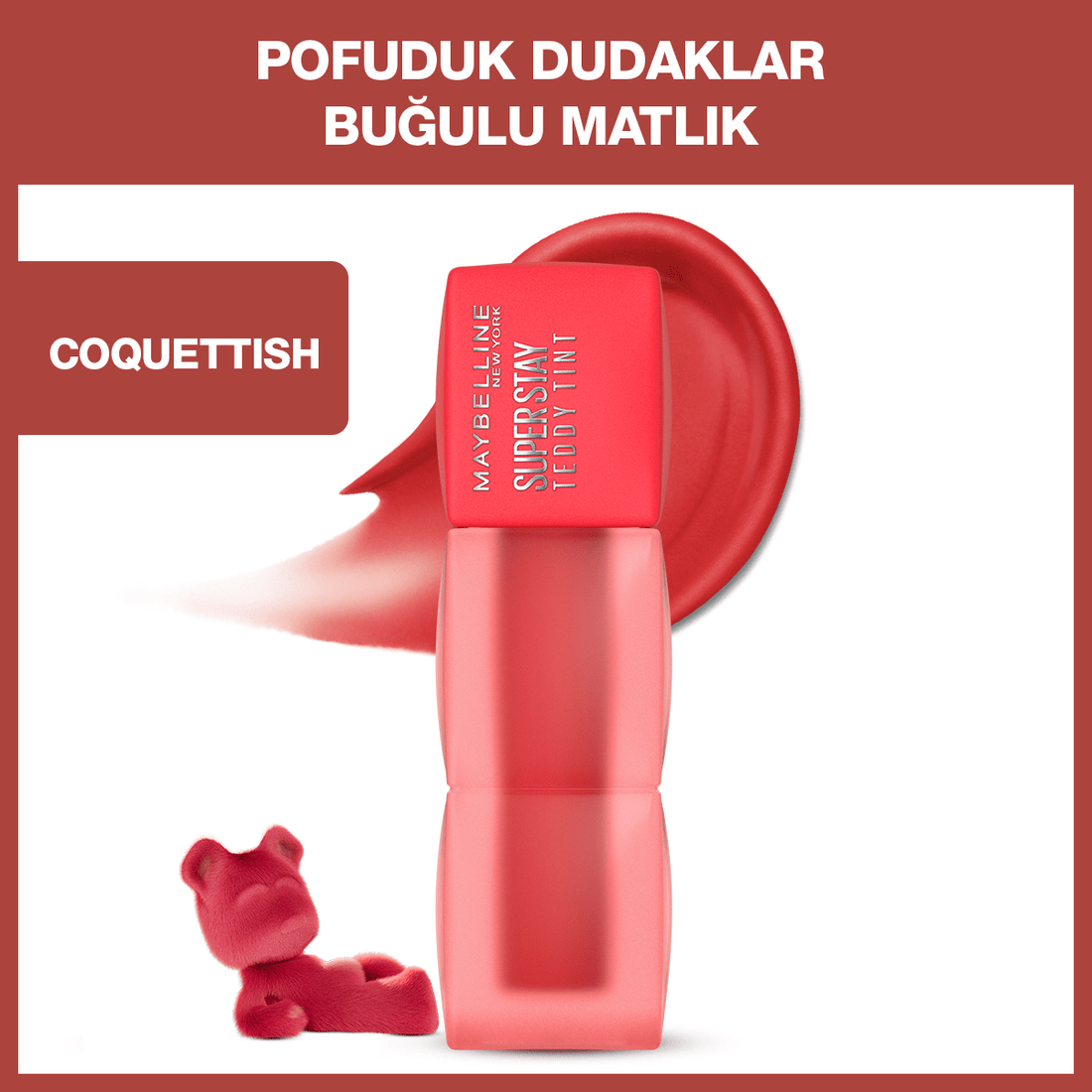 Maybelline Super Stay Teddy Tint Uzun Süre Kalıcı Likit Mat Tint 30 Coquettish - Melori