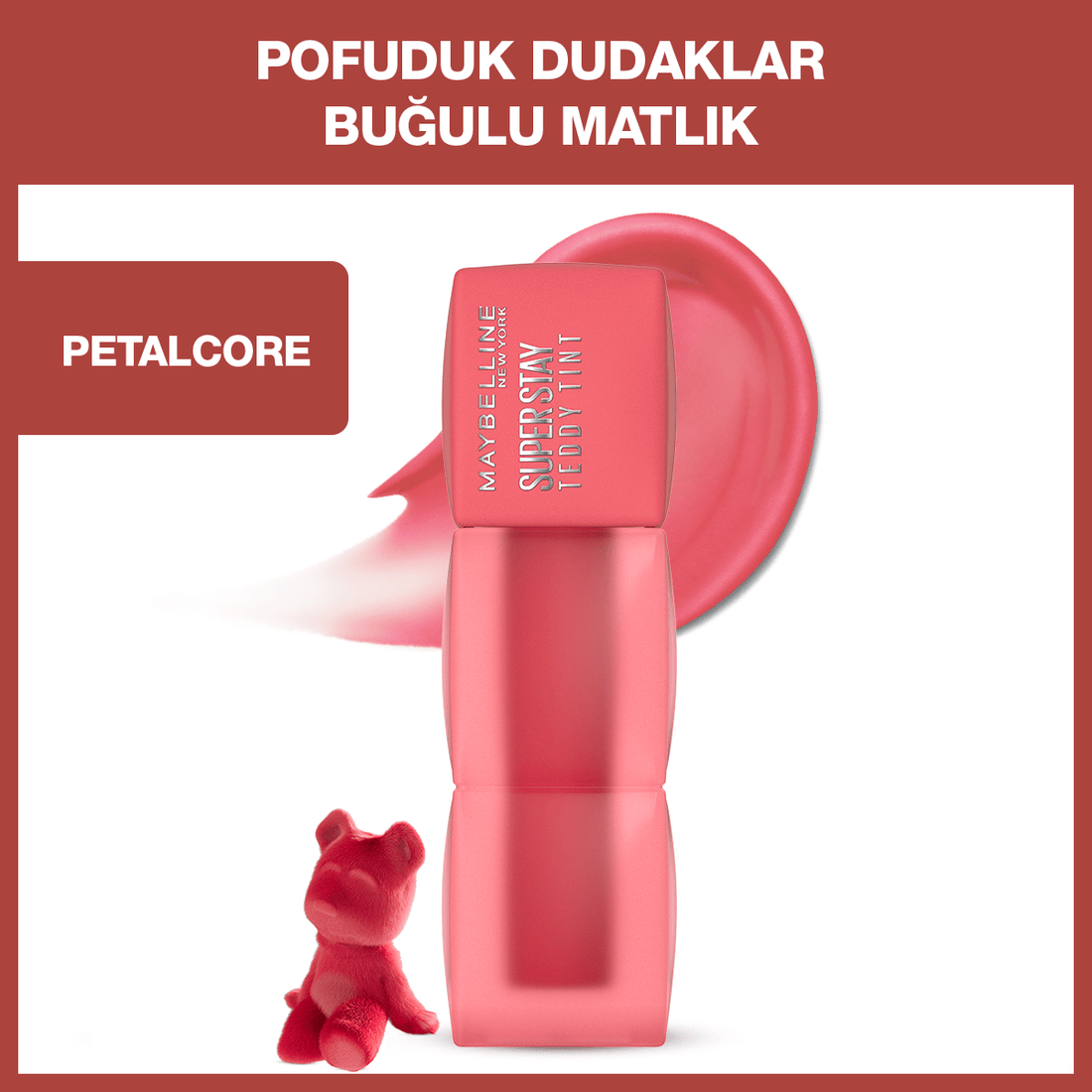 Maybelline Super Stay Teddy Tint Uzun Süre Kalıcı Likit Mat Tint 40 Petalcore - Melori