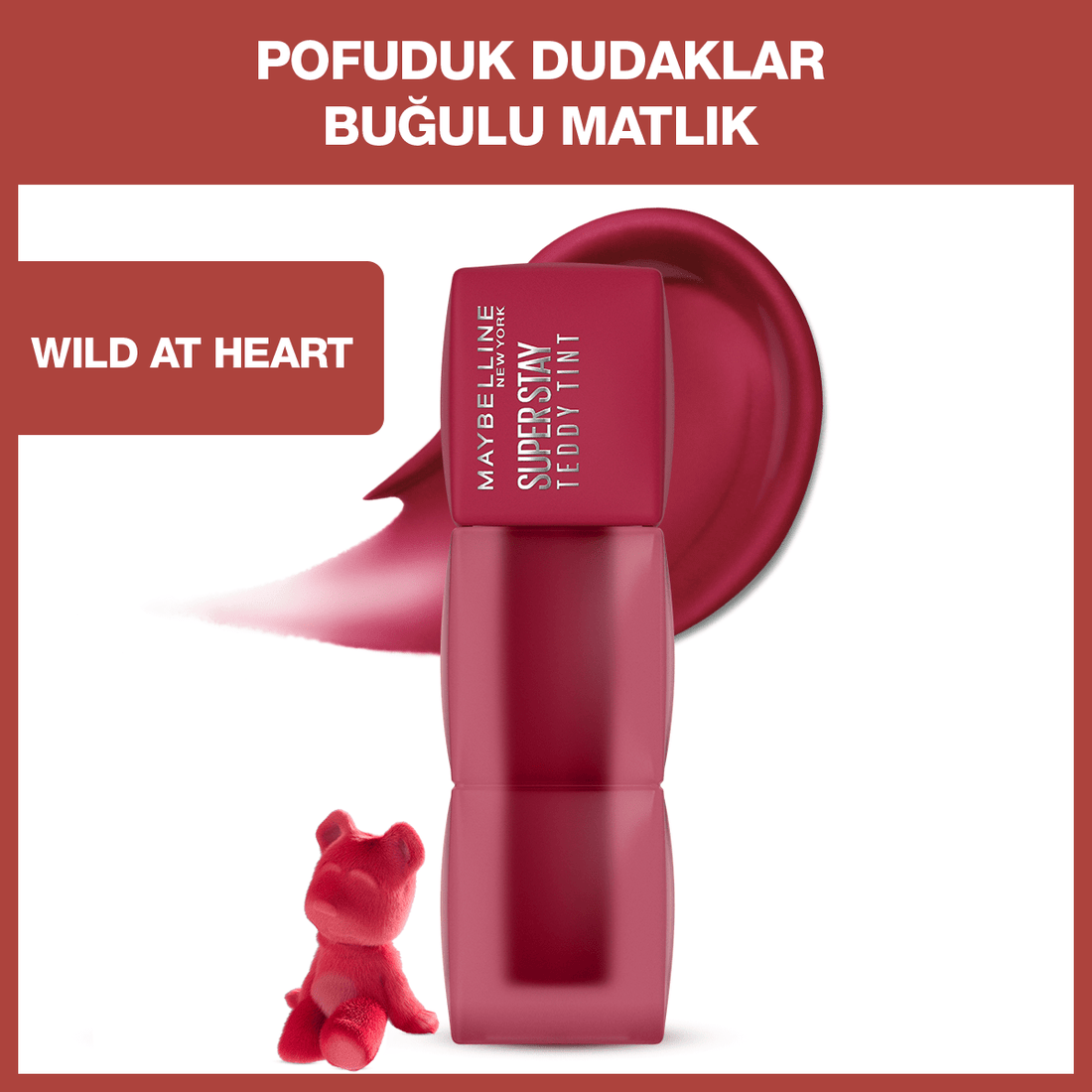 Maybelline Super Stay Teddy Tint Uzun Süre Kalıcı Likit Mat Tint 50 Wild at Heart - Melori