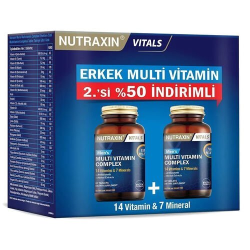 Nutraxin Mens Multi Vitamin Complex Avantaj Paket - 2. % 50 İndirimli - Melori