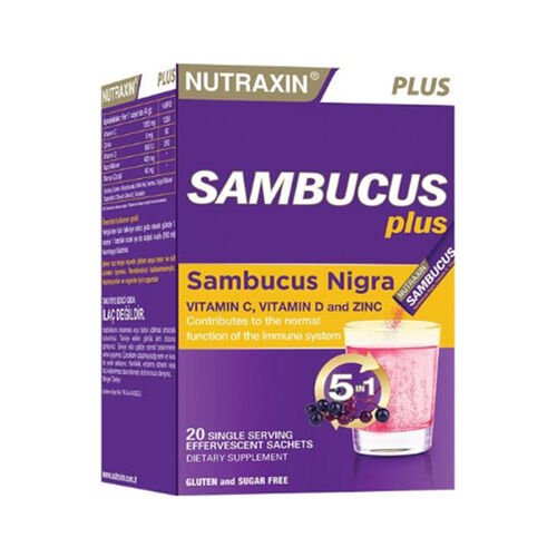 Nutraxin Sambucus Plus Nigra 20 Efervesan Saşe - Melori