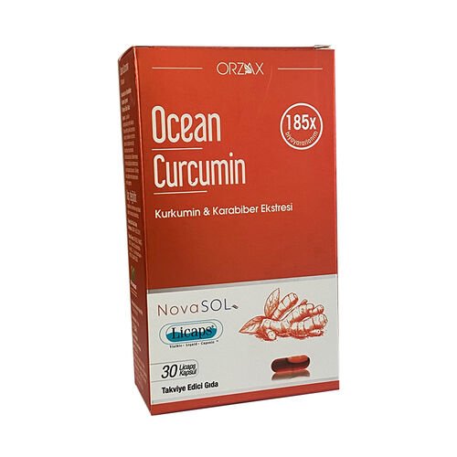 Orzax Ocean Curcumin Karabiber Ekstresi Takviye Edici Gıda 30 Kapsül - Melori