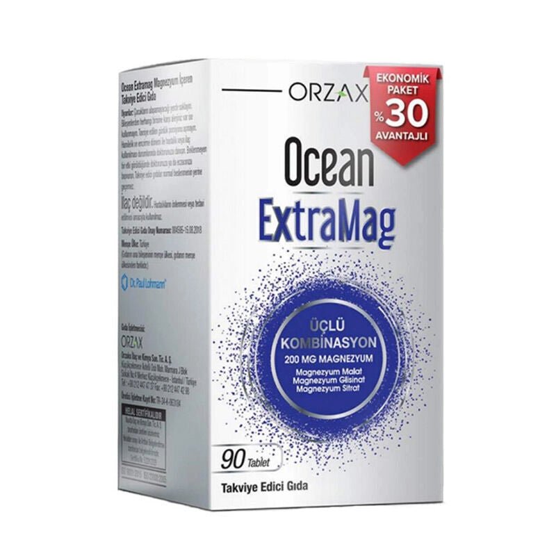 Orzax Ocean ExtraMag Üçlü Magnezyum Kombinasyonu 90 Tablet - Melori