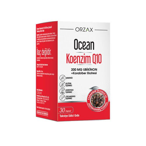 Orzax Ocean Koenzim Q10 200 mg Ubikinon 30 Kapsül - Melori
