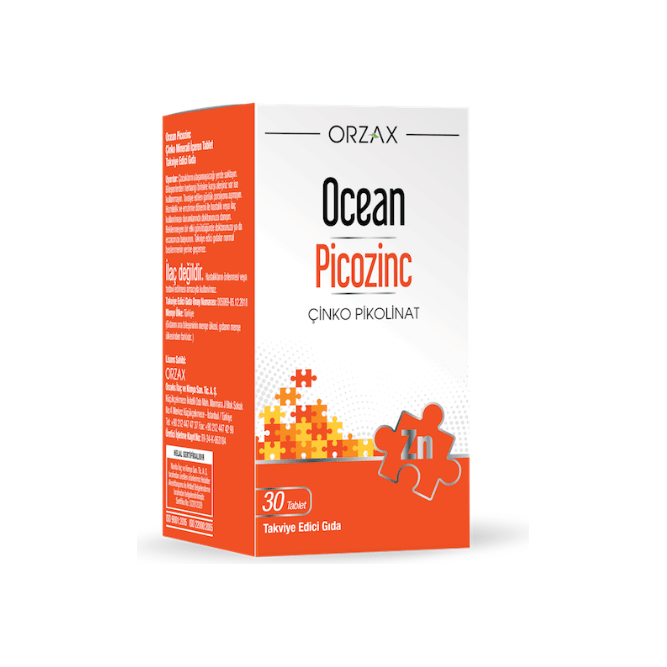 Orzax Ocean Picozinc Takviye Edici Gıda 30 Tablet - Melori