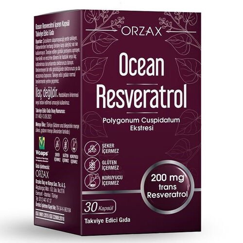 Orzax Ocean Resveratrol Takviye Edici Gıda 30 Kapsül - Melori