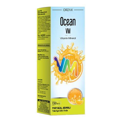 Orzax Ocean Vitamin Mineral - Portakal Aromalı 150ml - Melori