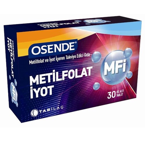 Osende Metilfolat ve İyot Tablet Takviye Edici Gıda 30 Tablet - Melori
