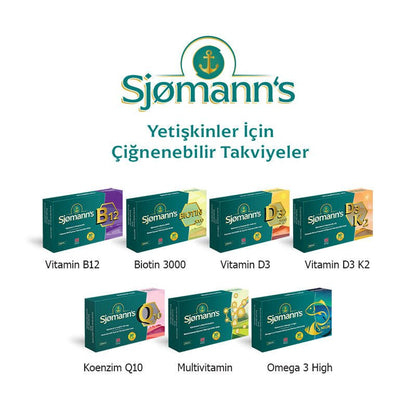 Sjomann’s Biotin 3000 İçeren Takviye Edici Gıda 30 Adet Çiğnenebilir Jel Form - Melori