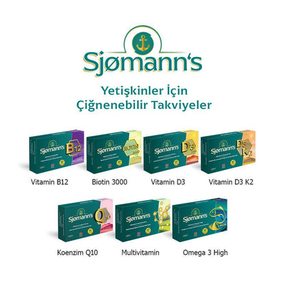 Sjomann’s CoQ10 100 mg İçeren Takviye Edici Gıda 30 Adet Çiğnenebilir Jel Form - Melori