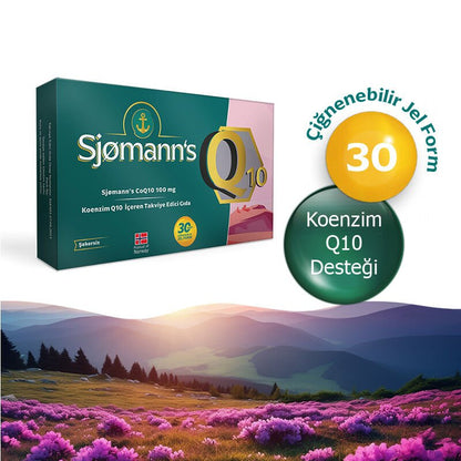 Sjomann’s CoQ10 100 mg İçeren Takviye Edici Gıda 30 Adet Çiğnenebilir Jel Form - Melori
