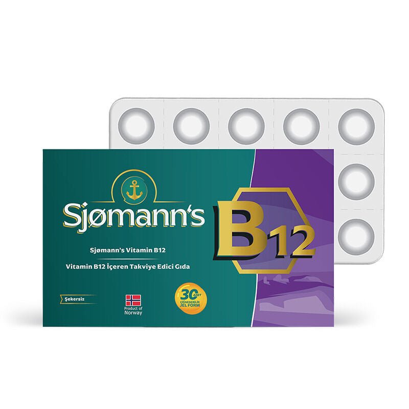 Sjomann’s Vitamin B12 İçeren Takviye Edici Gıda 30 Adet Çiğnenebilir Jel Form - Melori