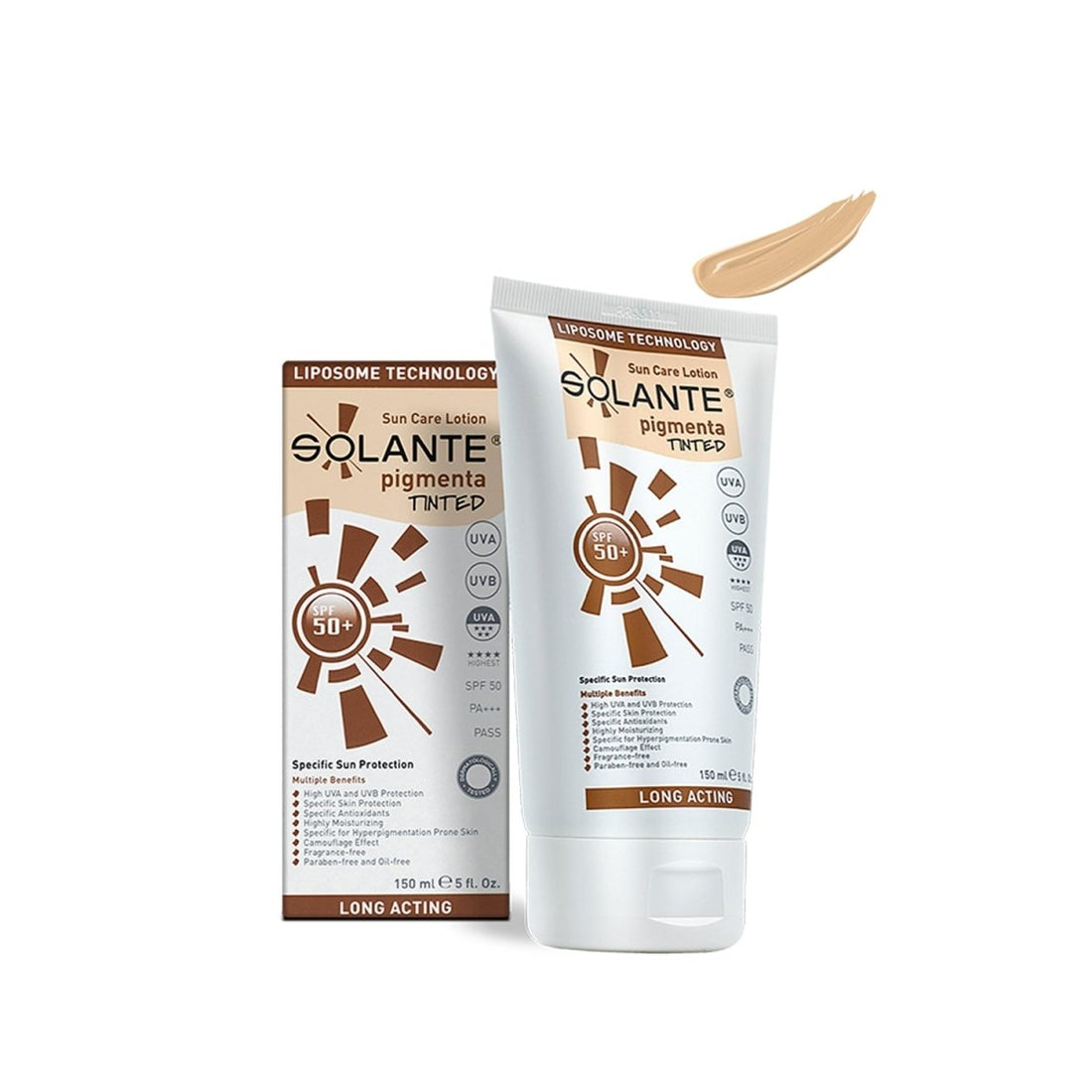 Solante Pigmenta - Tinted SPF 50+ Güneş Koruyucu Losyon 150 ml - Renkli - Melori
