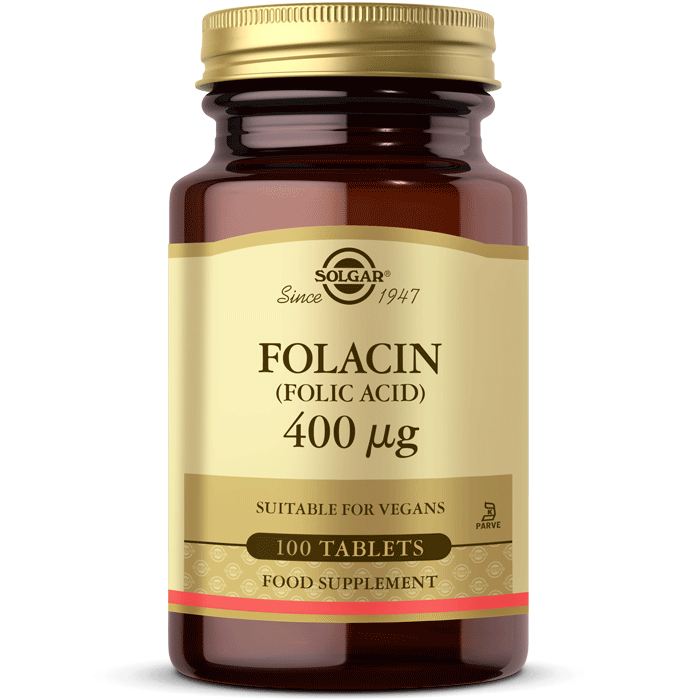 Solgar Folic Acid (Folacin) 400 mcg 100 Tablet - Melori