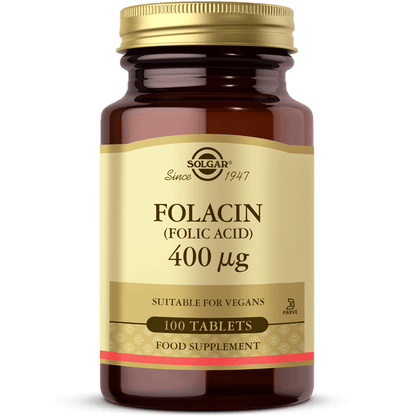 Solgar Folic Acid (Folacin) 400 mcg 100 Tablet - Melori