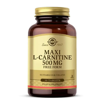 Solgar Maxi L - Carnitine 500 mg 30 Tablet - Melori