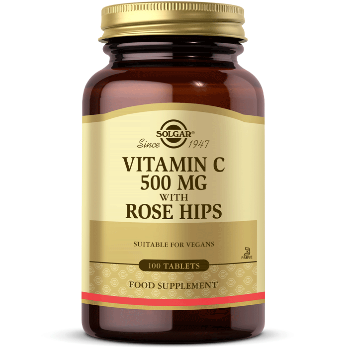 Solgar Vitamin C 500 mg with Rose Hips 100 Tablet - Melori