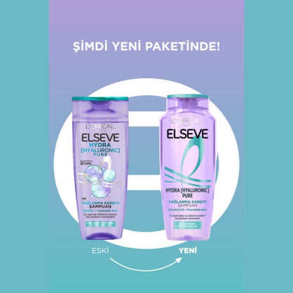 Loreal Paris Elseve Hydra [Hyaluronic] Pure Salicylic Acid Containing Anti-Oil Purifying Shampoo 300 ml