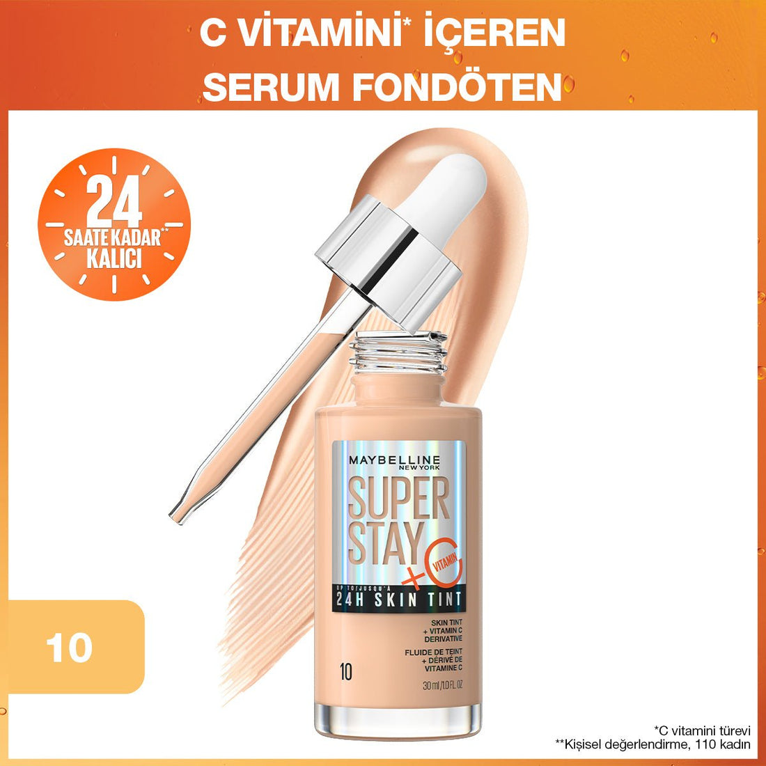 Super Stay Skin Tint Fondöten - 10 - Melori