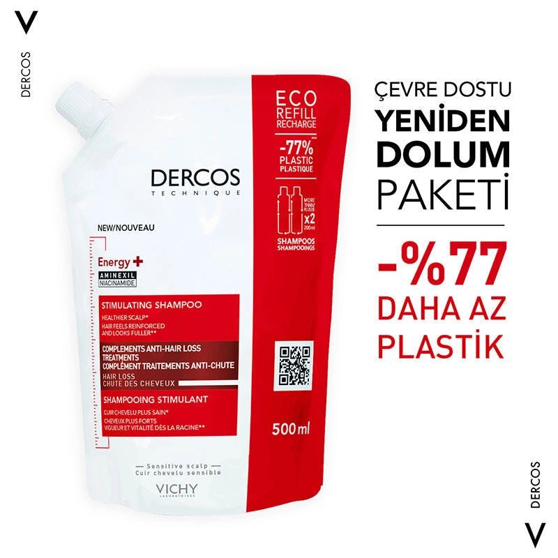 Vichy Dercos Energising Dökülme Karşıtı Şampuan Refill 500 ml - Melori